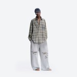 Distressed Plaid Shirt